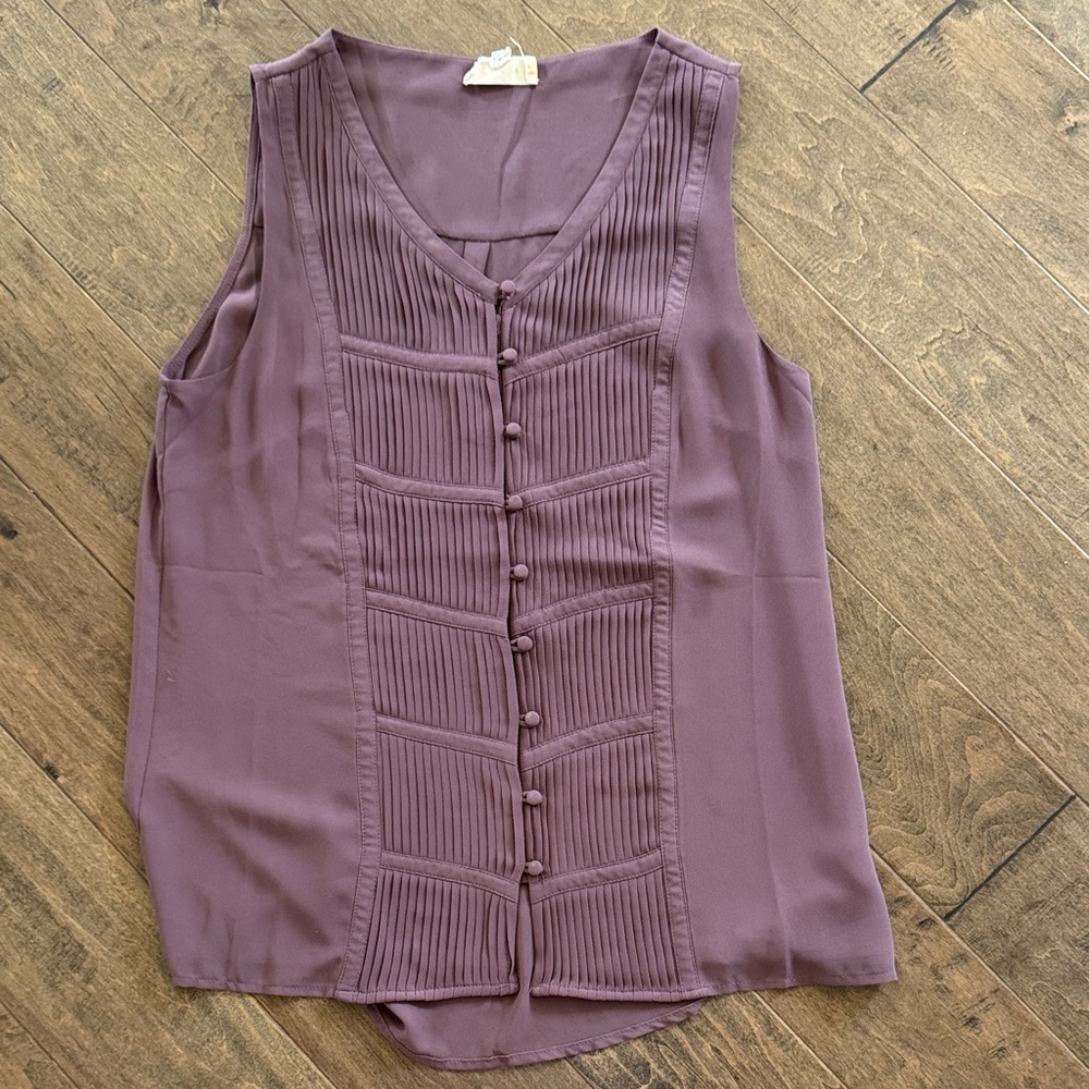 Elegant Mauve Sleeveless Blouse